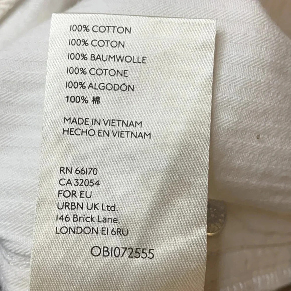 NWT Free People We The Free Denim Button Fly Cutoff Shorts Bright White - Picture 11 of 15